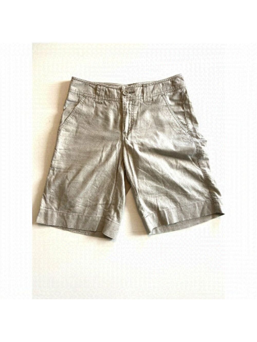 Giordano Linen Women's Beige Shorts Size 25